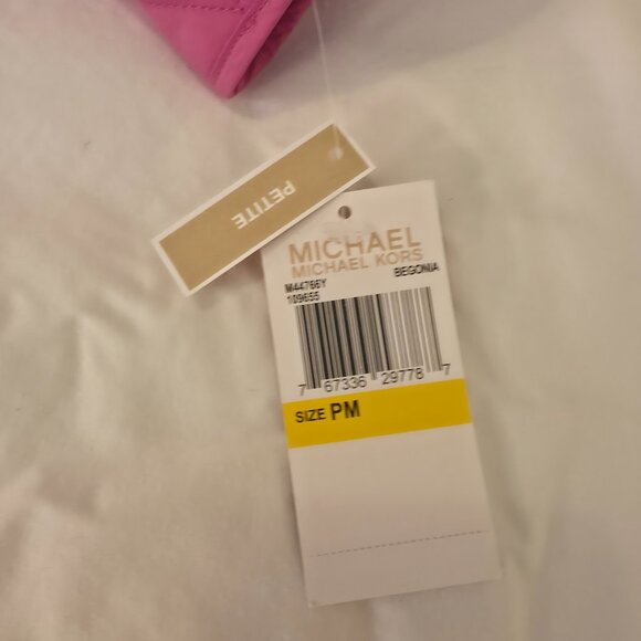 Michael Kors Quilted Fuchsia Pink Jacket - NWT - Petite M - Picture 3 of 12